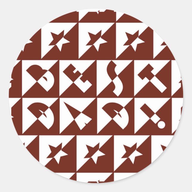 Sticker Rond Meilleur texte sauvage papa en rouge (Devant)