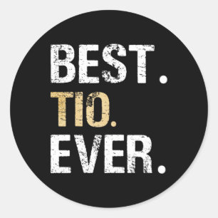 Sticker Rond Meilleur Tio Jamais Espagnol Latin Mexicain Cadeau