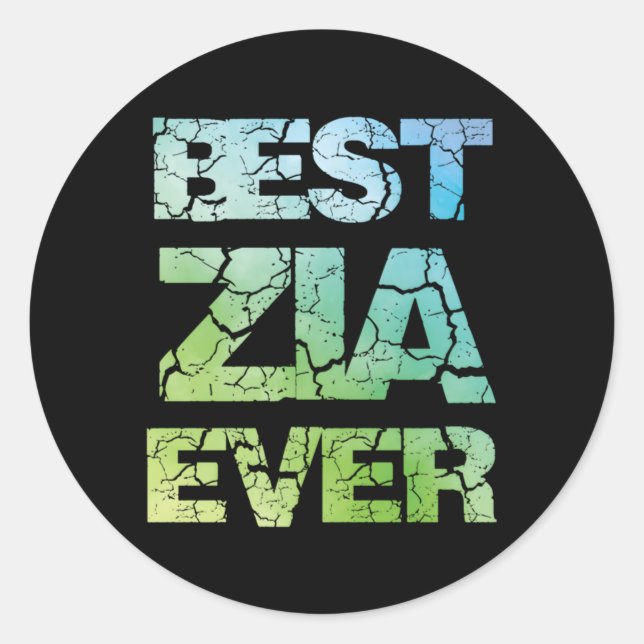 Sticker Rond Meilleur Zia Jamais Pour Zia Préférée (Devant)
