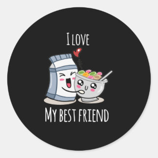 Sticker Rond Meilleure amitié amitié amour relation