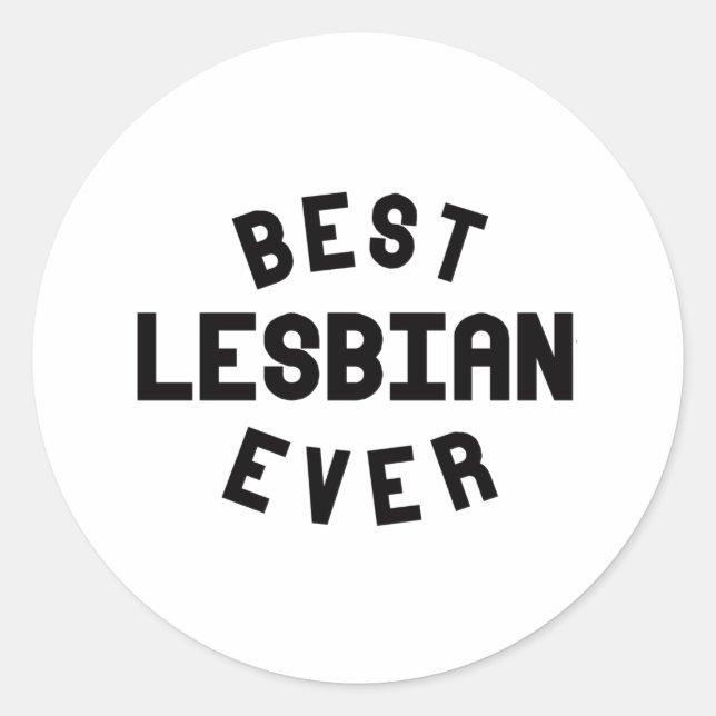 Sticker Rond Meilleure Lesbienne (Devant)