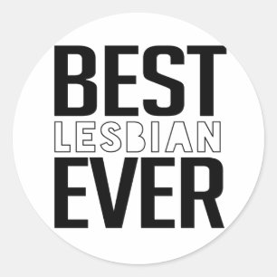 Sticker Rond Meilleure lesbienne-jamais