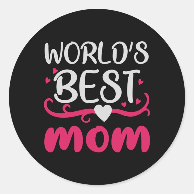 Sticker Rond Meilleure maman du monde (Devant)
