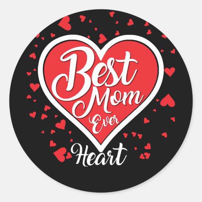 Sticker Rond Meilleure maman jamais (Devant)
