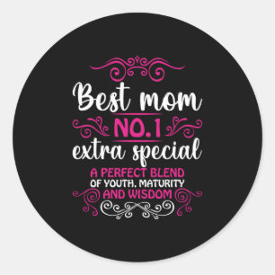 Sticker Rond Meilleure maman numéro un de l'art maman