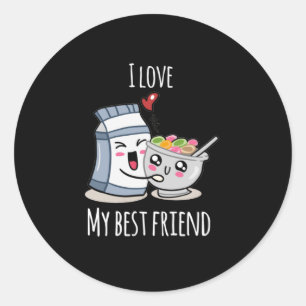 Sticker Rond Meilleure relation amicale d'amis