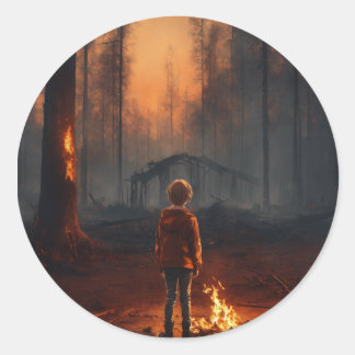 Sticker Rond meilleure vue nocturne