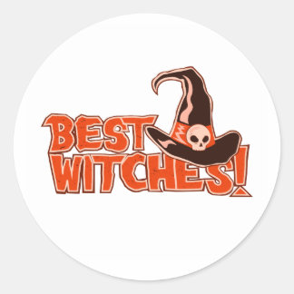 Sticker Rond Meilleures sorcières Drôle cadeau Halloween avec s