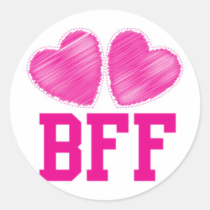 Sticker Rond Meilleurs amis de BFF pour toujours ! ! !