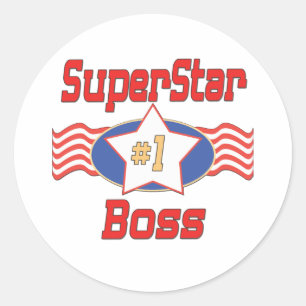 Sticker Rond Meilleurs cadeaux Boss au monde