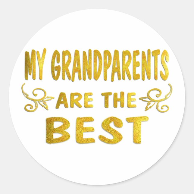 Sticker Rond Meilleurs grands-parents (Devant)
