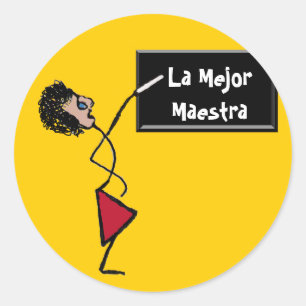 Sticker Rond Mejor Maestra