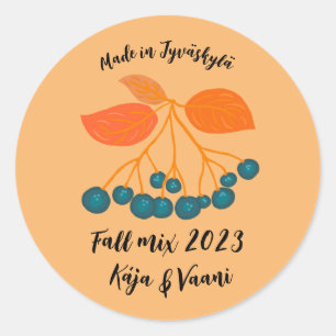 Sticker Rond Mélange de confiture d'automne