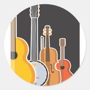 Sticker Rond Mélange d'instrument