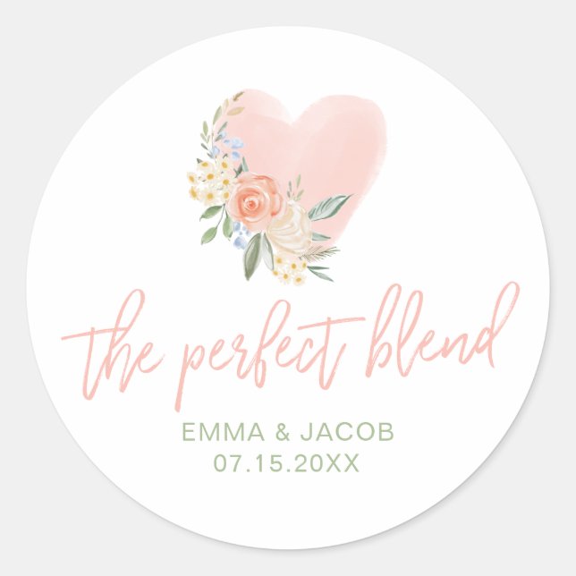 Sticker Rond Mélange parfait, thé ou café (Devant)