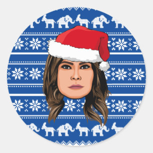 STICKER ROND MELANIA TRUMP