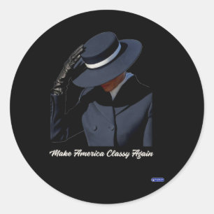Sticker Rond Melania Trump refaire l'Amérique plus triste encor