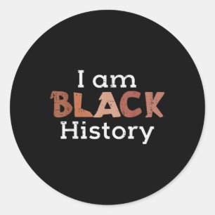 Sticker Rond Melanin Je Suis Noir Histoire Patrimoine Africain