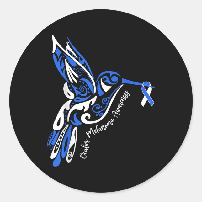 Sticker Rond Melanome oculaire Sensibilisation Cancer de l'oeil (Devant)