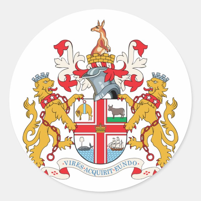 Sticker Rond melbourne, Australie (Devant)