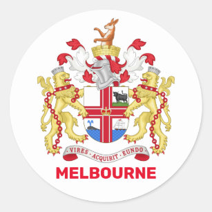 Sticker Rond Melbourne, Australie - blason