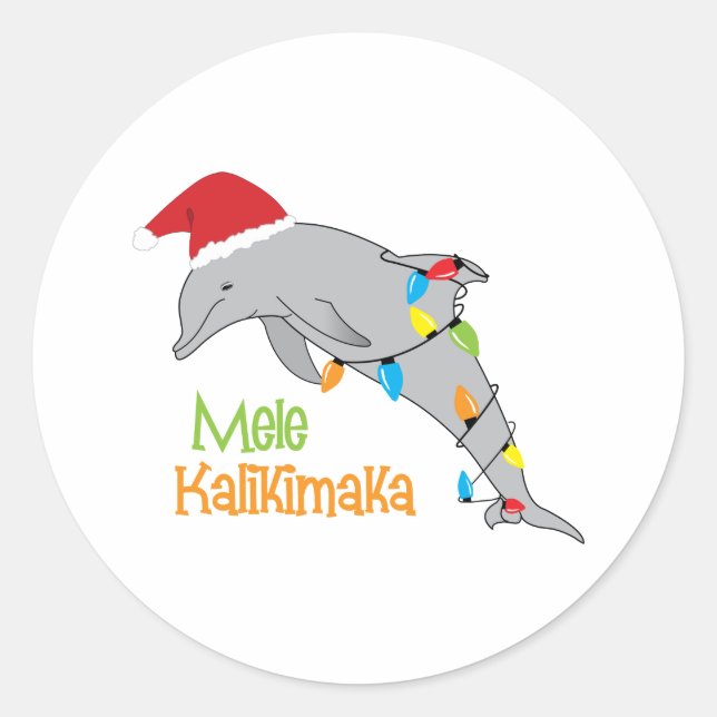 Sticker Rond Mele Kalikimaka (Devant)
