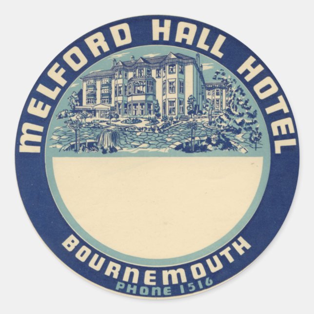 Sticker Rond Melford Hall Hotel (Devant)