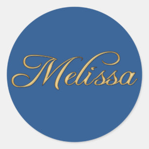 Sticker Rond MELISSA Nom Marque objet cadeau