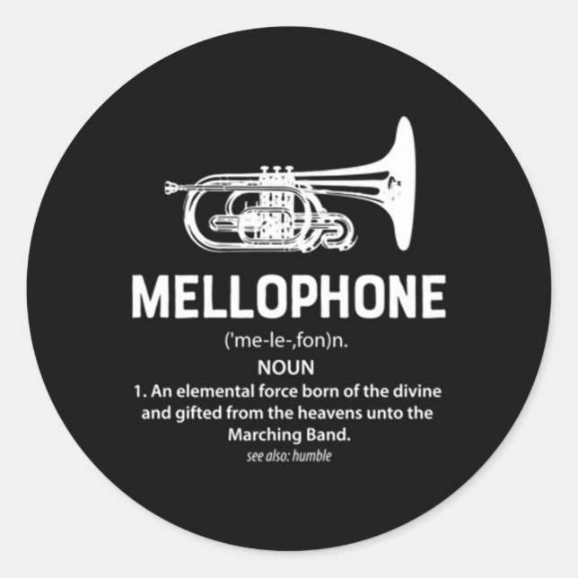 Sticker Rond Mellophone Eletal Force née Divine Marching Band (Devant)