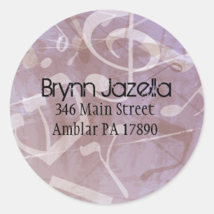 Sticker Rond MELODY de l'autocollant d'adresse de retour TORAH