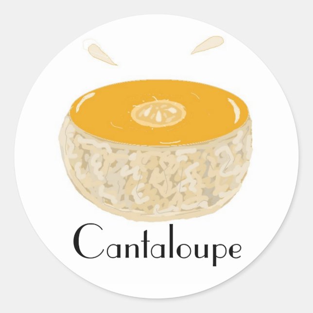 Sticker Rond Melon juteux (Devant)