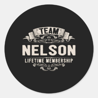 Sticker Rond Membre à vie Team Nelson Nom
