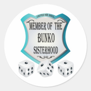 Sticker Rond Membre de la Sisterhood Bunko