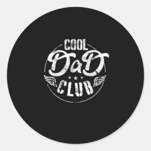 Sticker Rond Membre officiel Cool Dads Club Fête des pères Papa