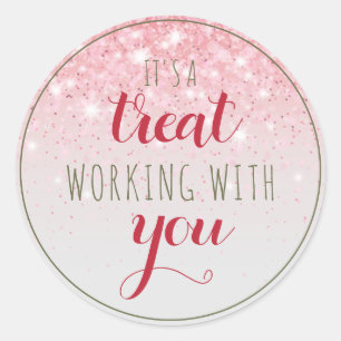 Sticker Rond Membres du personnel de vacances Appréciation Femm