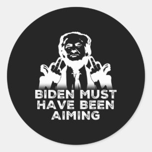 Sticker Rond Mème Butler Pennsylvanie Trump Rassemblement aujou