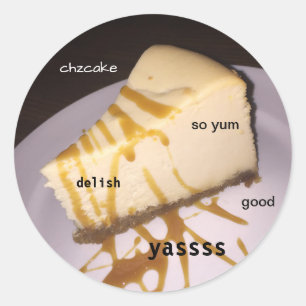 Sticker Rond mème cheesecake