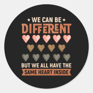 Sticker Rond Même coeur à l'intérieur de Junetten Mois de l'his