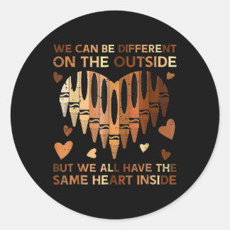 Sticker Rond Même cœur à l'intérieur du mois de l'histoire des