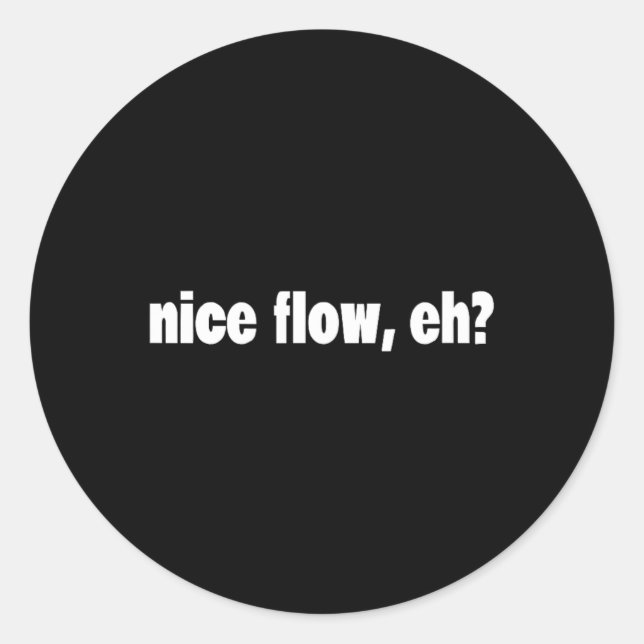 Sticker Rond Mème de cheveux amusant - Sports - Hockey - Flux (Devant)