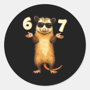Sticker Rond Mème de mouvement de main Ssum 67 drôle pour enfan
