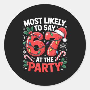 Sticker Rond Mème de Noël de la Gen Z pour le plus susceptible 