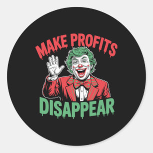 Sticker Rond Mème de récession des tarifs douaniers de Trump Fa