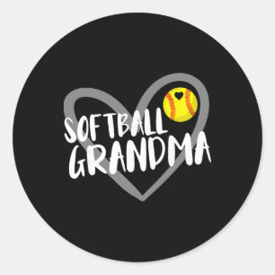 Sticker Rond Mémé de softball _4 