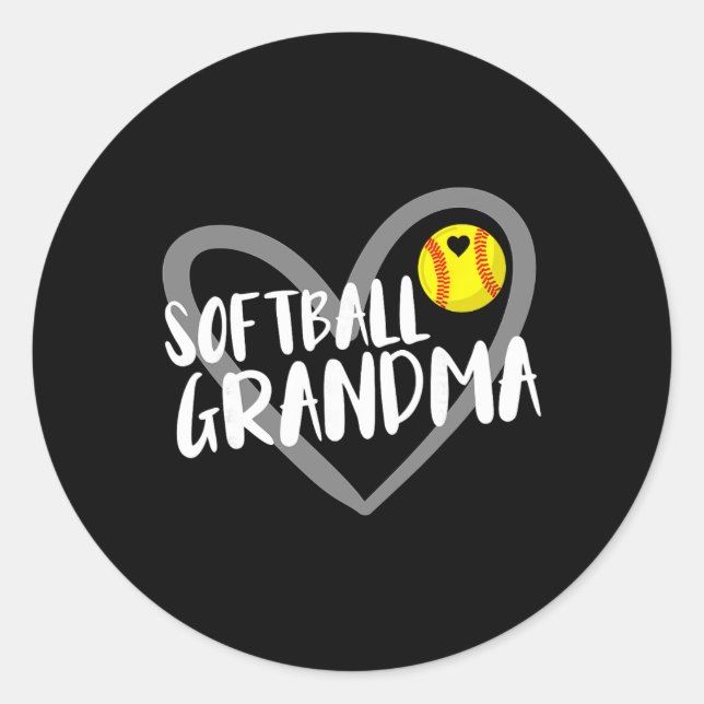 Sticker Rond Mémé de softball _4  (Devant)