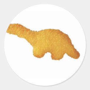 Sticker Rond Mème Dinosaur Nugget