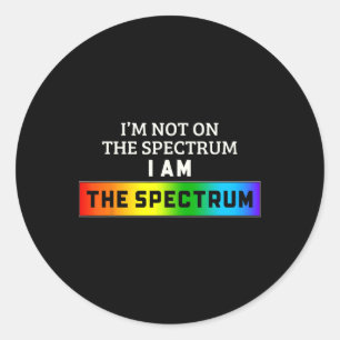 Sticker Rond Mème drôle d'autisme Je ne suis pas sur le spectre