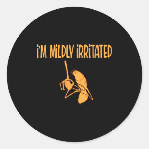 Sticker Rond Mème drôle Je suis légèrement irrité Marcus le ver