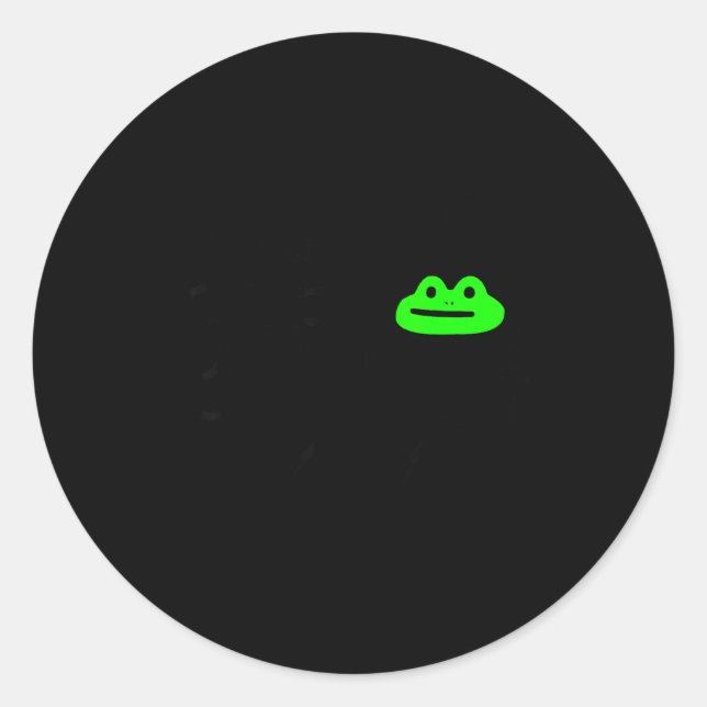 Sticker Rond Mème Grenouille Malhonnête Se Comporter Pas Mème G (Devant)