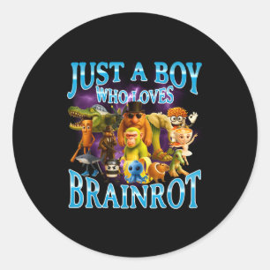 Sticker Rond Mème Internet Amoureux de Brainrot Italien